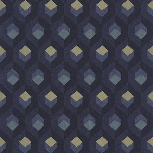 Closeup of a wallpaper showing its Contemporary, Dramatic, Geometric, Two-tone pattern, color, and subtle texture.