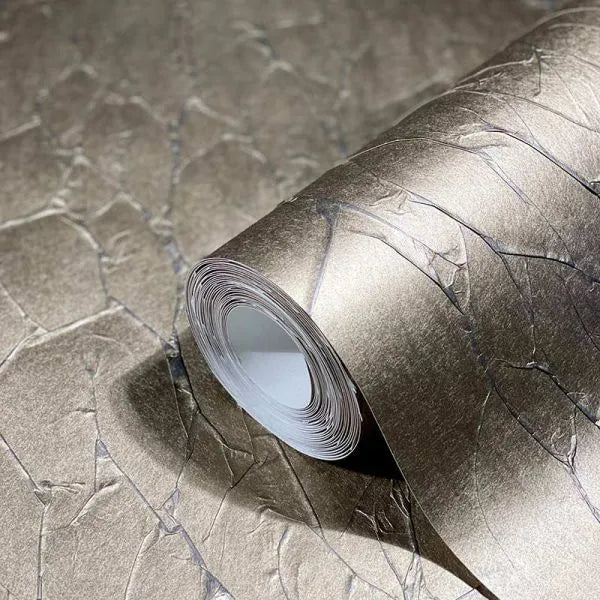 Closeup of a wallpaper showing its Contemporary, Contract, Luxury, Metallic pattern, color, and texture.