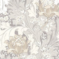 Closeup of a wallpaper showing its Contemporary, Floral, Nature, Neutrals pattern, color, and subtle texture.