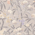 Closeup of a wallpaper showing its Contemporary, Floral, Nature, Neutrals pattern, color, and subtle texture.