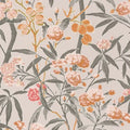 Closeup of a wallpaper showing its Contemporary, Floral, Multicolour, Nature pattern, color, and subtle texture.