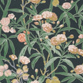 Closeup of a wallpaper showing its Contemporary, Floral, Multicolour, Nature pattern, color, and subtle texture.