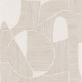 Closeup of a wallpaper showing its Contemporary, Geometric, Neutrals, Two-tone pattern, color, and subtle texture.