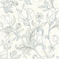 Closeup of a wallpaper showing its Contemporary, Floral, Nature, Neutrals, Two-tone pattern, color, and subtle texture.