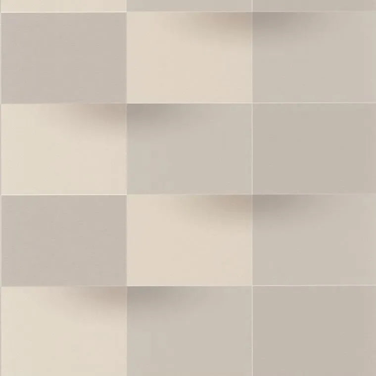 Closeup of a wallpaper showing its Contemporary, Geometric, Neutrals, Two-tone pattern, color, and subtle texture.