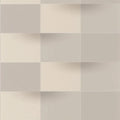 Closeup of a wallpaper showing its Contemporary, Geometric, Neutrals, Two-tone pattern, color, and subtle texture.