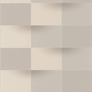 Closeup of a wallpaper showing its Contemporary, Geometric, Neutrals, Two-tone pattern, color, and subtle texture.