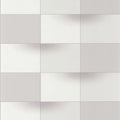 Closeup of a wallpaper showing its Contemporary, Geometric, Monochrome, Neutrals, Two-tone pattern, color, and subtle texture.