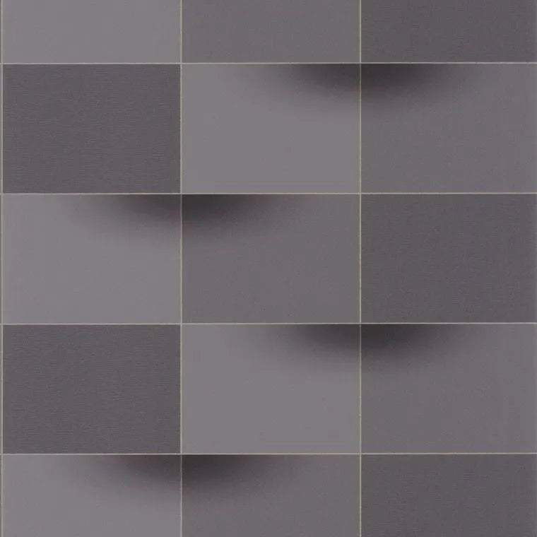 Closeup of a wallpaper showing its Contemporary, Geometric, Monochrome, Two-tone pattern, color, and subtle texture.