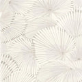 Closeup of a wallpaper showing its Contemporary, Floral, Neutrals, Two-tone pattern, color, and subtle texture.