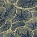 Closeup of a wallpaper showing its Contemporary, Dramatic, Floral, Two-tone pattern, color, and subtle texture.