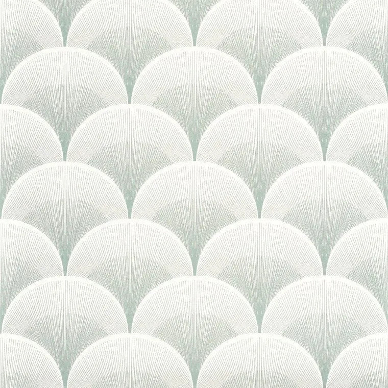 Closeup of a wallpaper showing its Art-Deco, Contemporary, Monochrome, Two-tone pattern, color, and subtle texture.