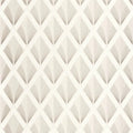 Closeup of a wallpaper showing its Art-Deco, Contemporary, Geometric, Neutrals, Two-tone pattern, color, and subtle texture.