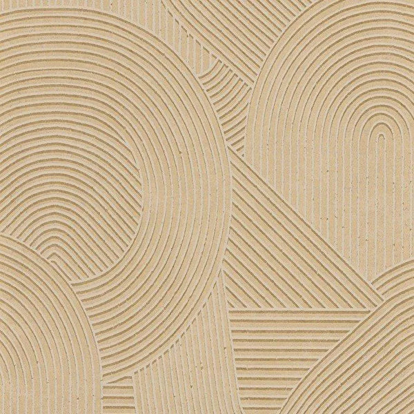 Closeup of a wallpaper showing its Art-Deco, Contemporary, Geometric, Neutrals, Unicolour pattern, color, and subtle texture.