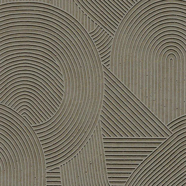 Closeup of a wallpaper showing its Art-Deco, Contemporary, Geometric, Unicolour pattern, color, and subtle texture.