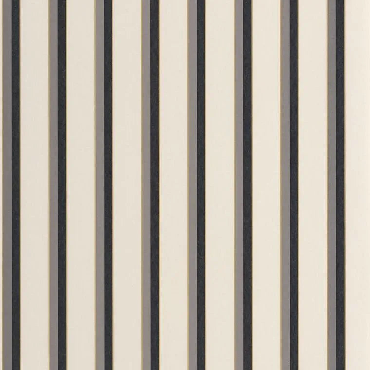 Closeup of a wallpaper showing its Contemporary, Stripes, Two-tone pattern, color, and subtle texture.