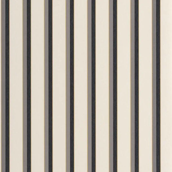 Closeup of a wallpaper showing its Contemporary, Stripes, Two-tone pattern, color, and subtle texture.
