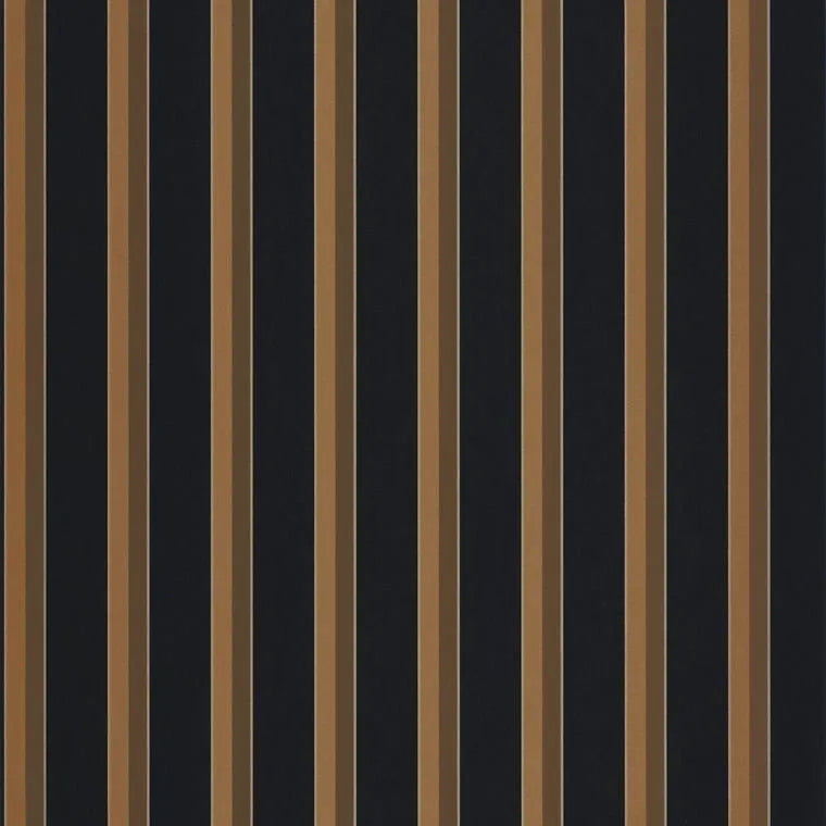 Closeup of a wallpaper showing its Contemporary, Dramatic, Stripes, Two-tone pattern, color, and subtle texture.