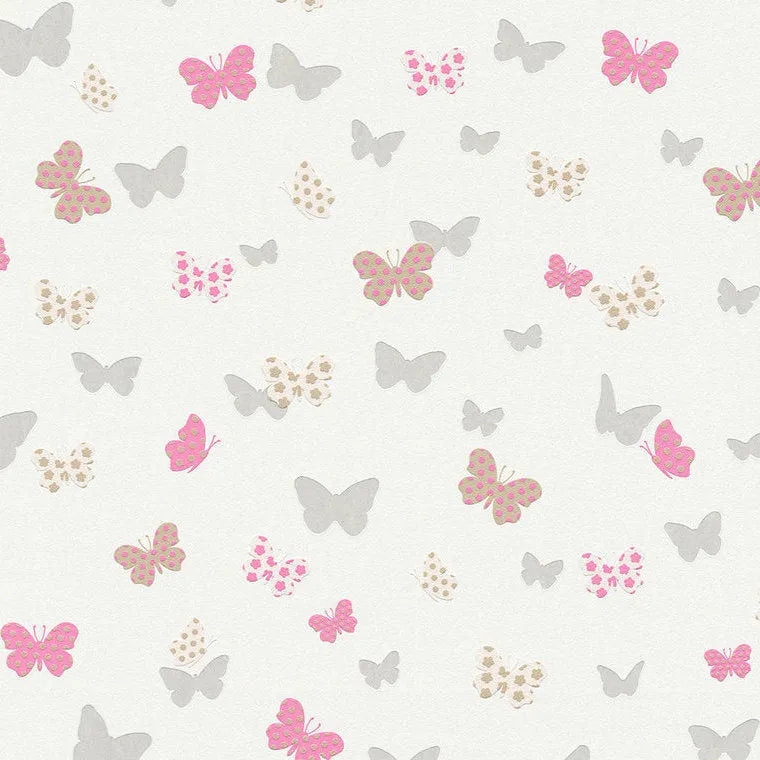 Closeup of a wallpaper showing its Kids, Nature, Pink, White pattern, color, and subtle texture.