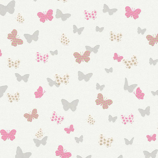 Closeup of a wallpaper showing its Kids, Nature, Pink, White pattern, color, and subtle texture.