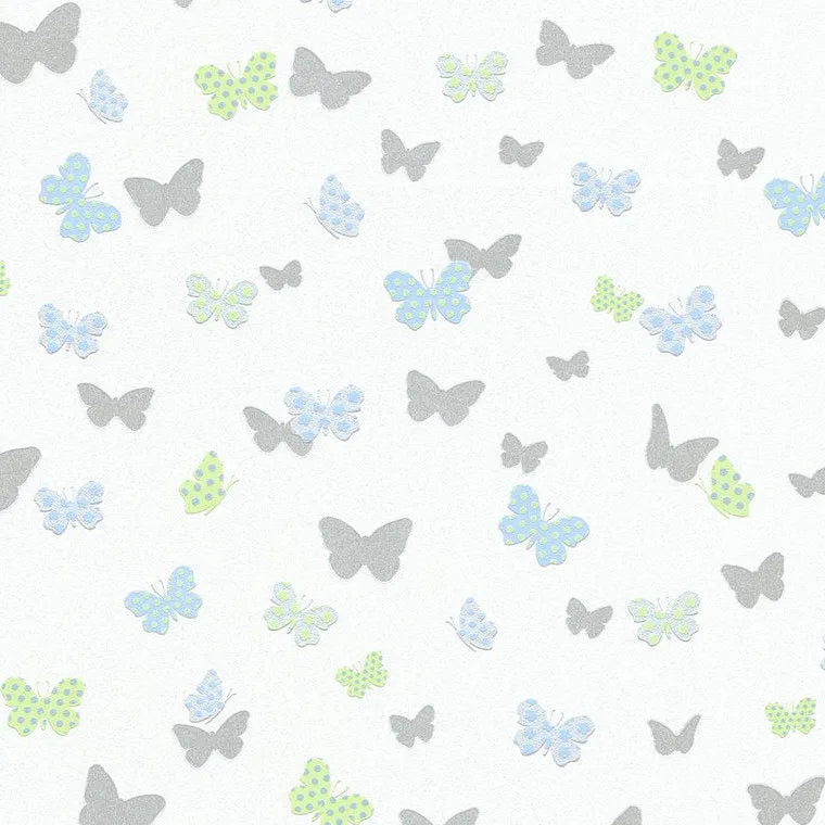 Closeup of a wallpaper showing its Blue, Green, Kids, Nature, White pattern, color, and subtle texture.