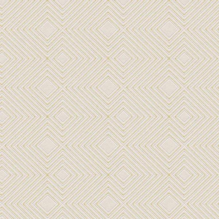 Closeup of a wallpaper showing its Contemporary, Cream, Geometric, Neutrals, Plain pattern, color, and subtle texture.