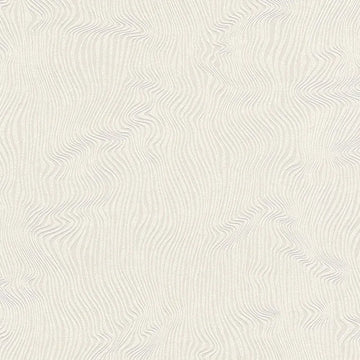 Closeup of a wallpaper showing its Beige, Contemporary, Cream, Neutrals, Plain, Waves pattern, color, and subtle texture.