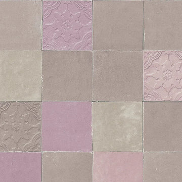 Closeup of a wallpaper showing its Brown, Contemporary, Geometric, Kids, Multicolour, Pastels, Pink, Purple pattern, color, and texture.