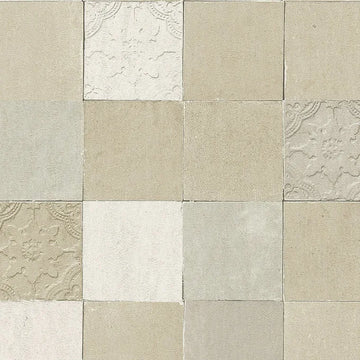 Closeup of a wallpaper showing its Beige, Contemporary, Cream, Geometric, Neutrals pattern, color, and texture.