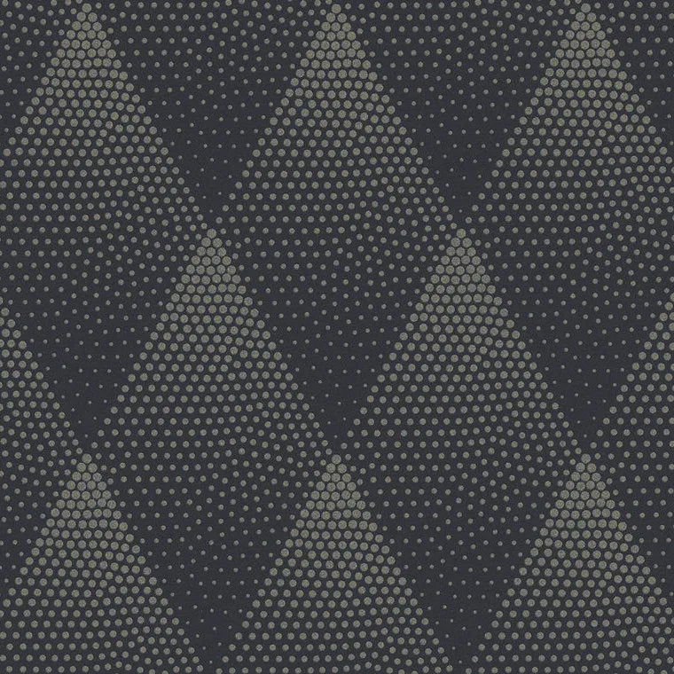 Closeup of a wallpaper showing its Best-Seller, Contemporary, Dramatic, Geometric, Two-tone pattern, color, and texture.