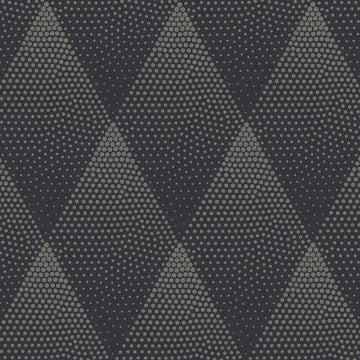 Closeup of a wallpaper showing its Best-Seller, Contemporary, Dramatic, Geometric, Two-tone pattern, color, and texture.