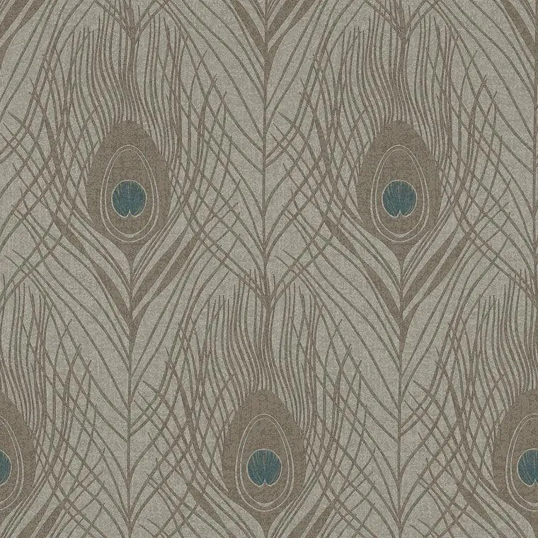 Closeup of a wallpaper showing its Contemporary, Floral, Neutrals, Two-tone pattern, color, and texture.