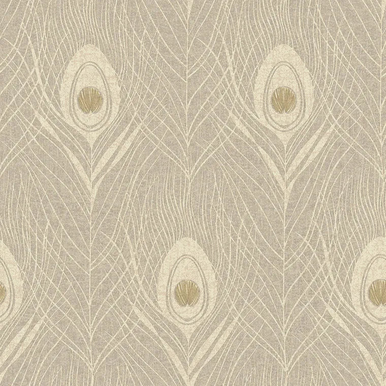 Closeup of a wallpaper showing its Contemporary, Floral, Neutrals, Two-tone pattern, color, and texture.