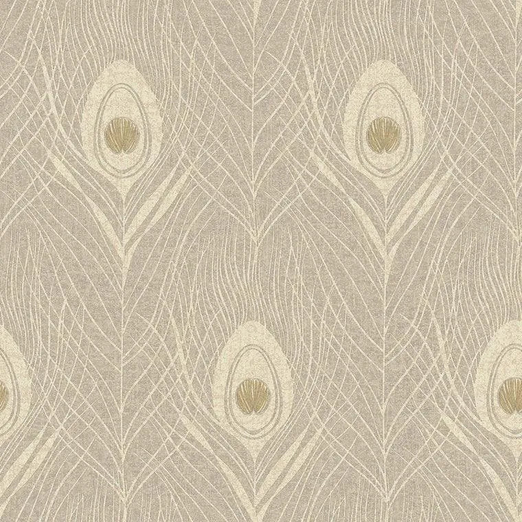 Closeup of a wallpaper showing its Contemporary, Floral, Neutrals, Two-tone pattern, color, and texture.