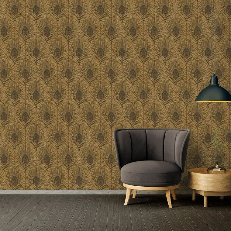 Closeup of a wallpaper showing its Contemporary, Floral, Two-tone pattern, color, and texture.