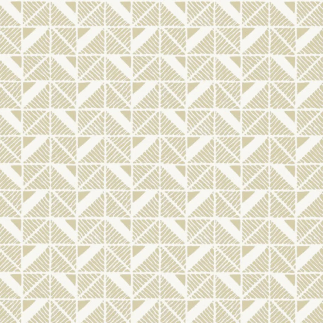 Closeup of a wallpaper showing its Art-Deco, Contemporary, Neutrals, Two-tone pattern, color, and subtle texture.