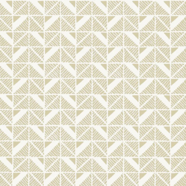 Closeup of a wallpaper showing its Art-Deco, Contemporary, Neutrals, Two-tone pattern, color, and subtle texture.