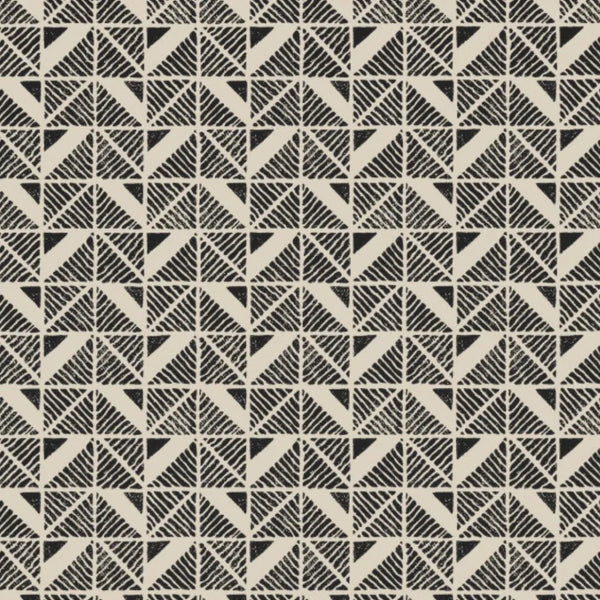 Closeup of a wallpaper showing its Art-Deco, Contemporary, Monochrome, Two-tone pattern, color, and subtle texture.