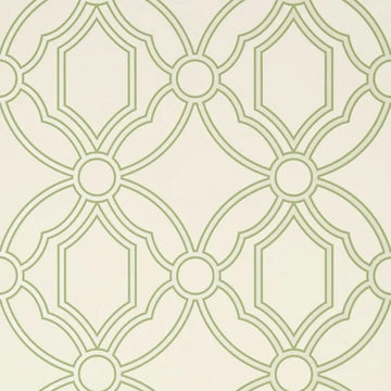 Closeup of a wallpaper showing its Geometric, Neutrals, Trellis, Two-tone pattern, color, and subtle texture.