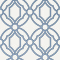 Closeup of a wallpaper showing its Geometric, Trellis, Two-tone pattern, color, and subtle texture.