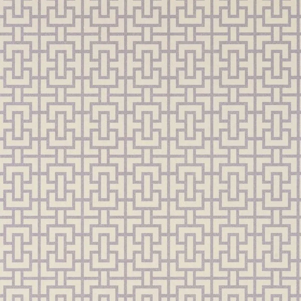 Closeup of a wallpaper showing its Art-Deco, Chainlink, Contemporary, Neutrals, Two-tone pattern, color, and subtle texture.
