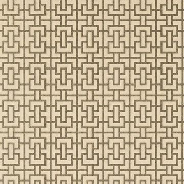 Closeup of a wallpaper showing its Art-Deco, Chainlink, Contemporary, Two-tone pattern, color, and subtle texture.