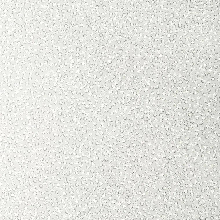 Closeup of a wallpaper showing its Contemporary, Dots, Kids, Monochrome, Two-tone pattern, color, and subtle texture.