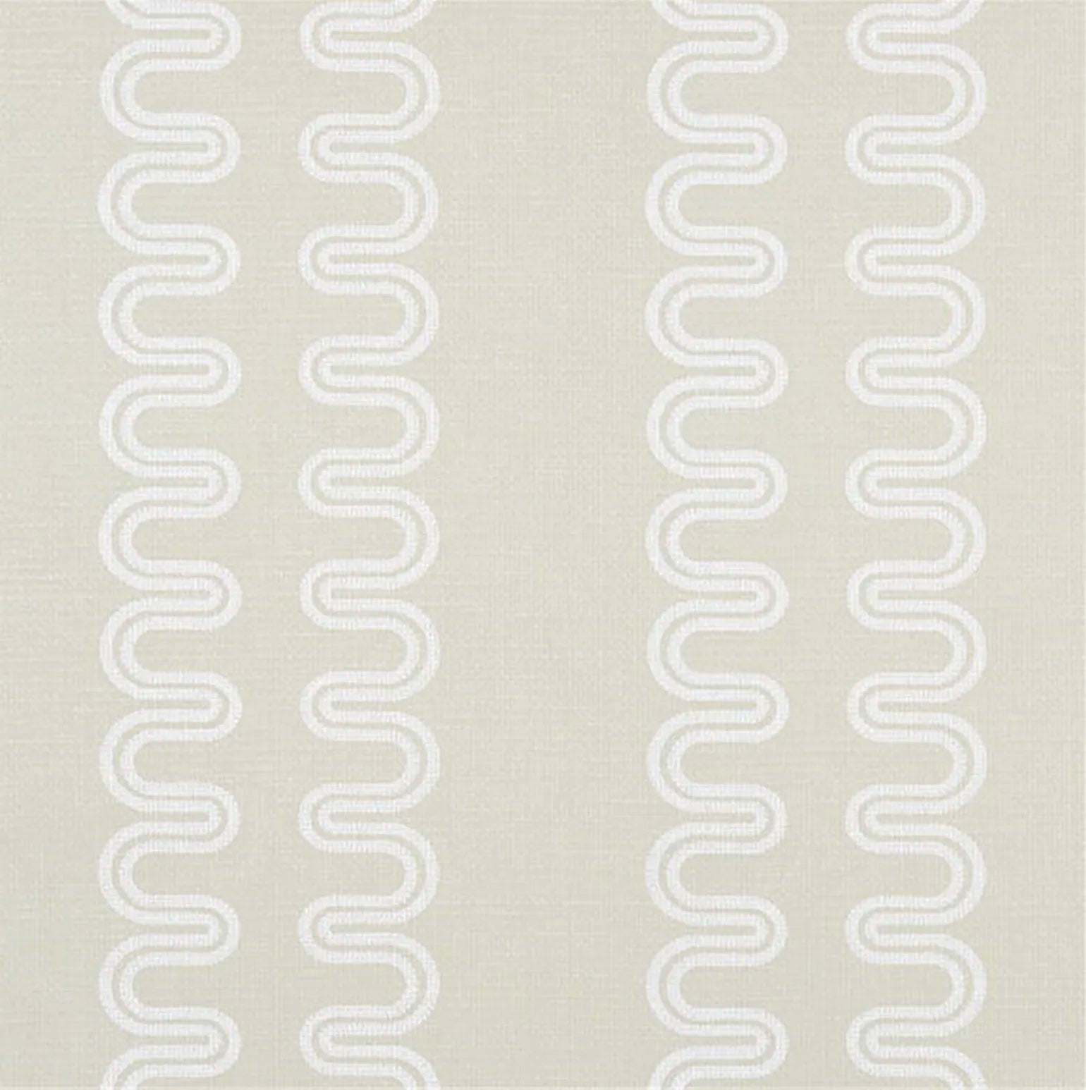 Closeup of a wallpaper showing its Art-Deco, Contemporary, Neutrals, Two-tone pattern, color, and subtle texture.
