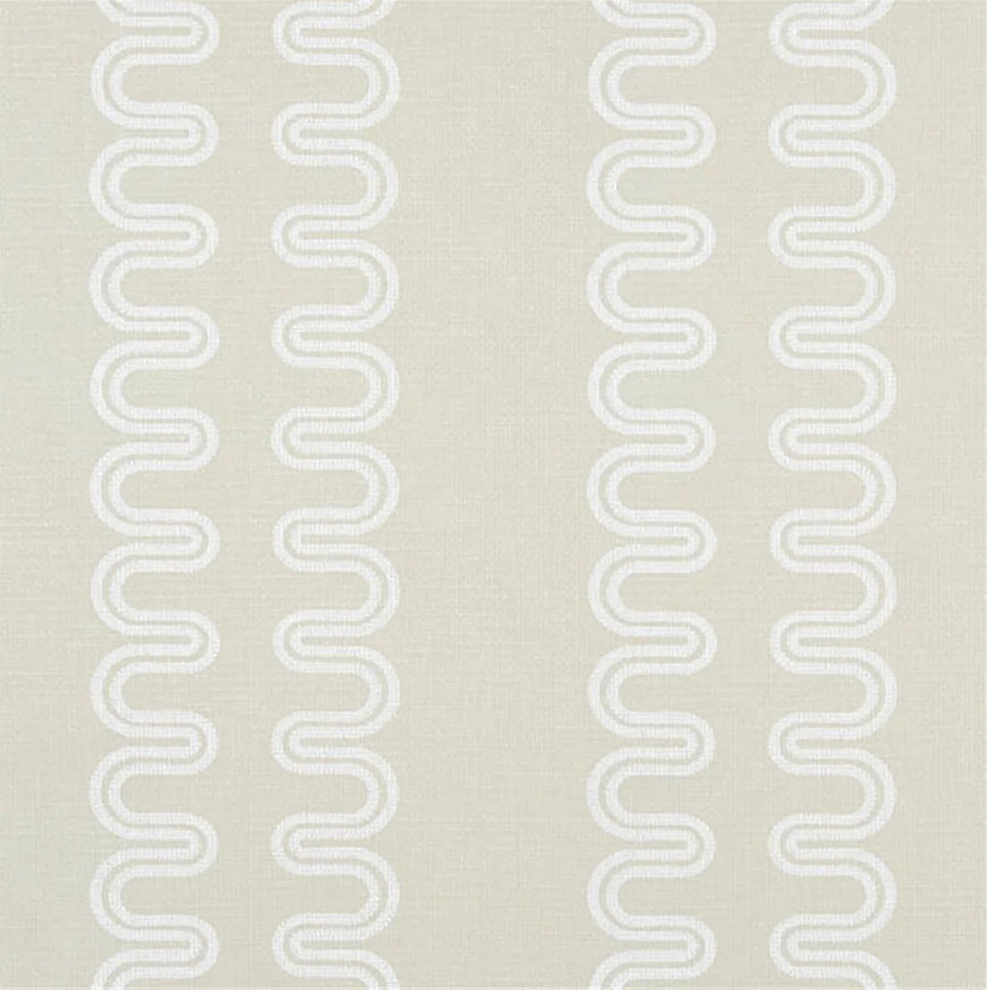Closeup of a wallpaper showing its Art-Deco, Contemporary, Neutrals, Two-tone pattern, color, and subtle texture.