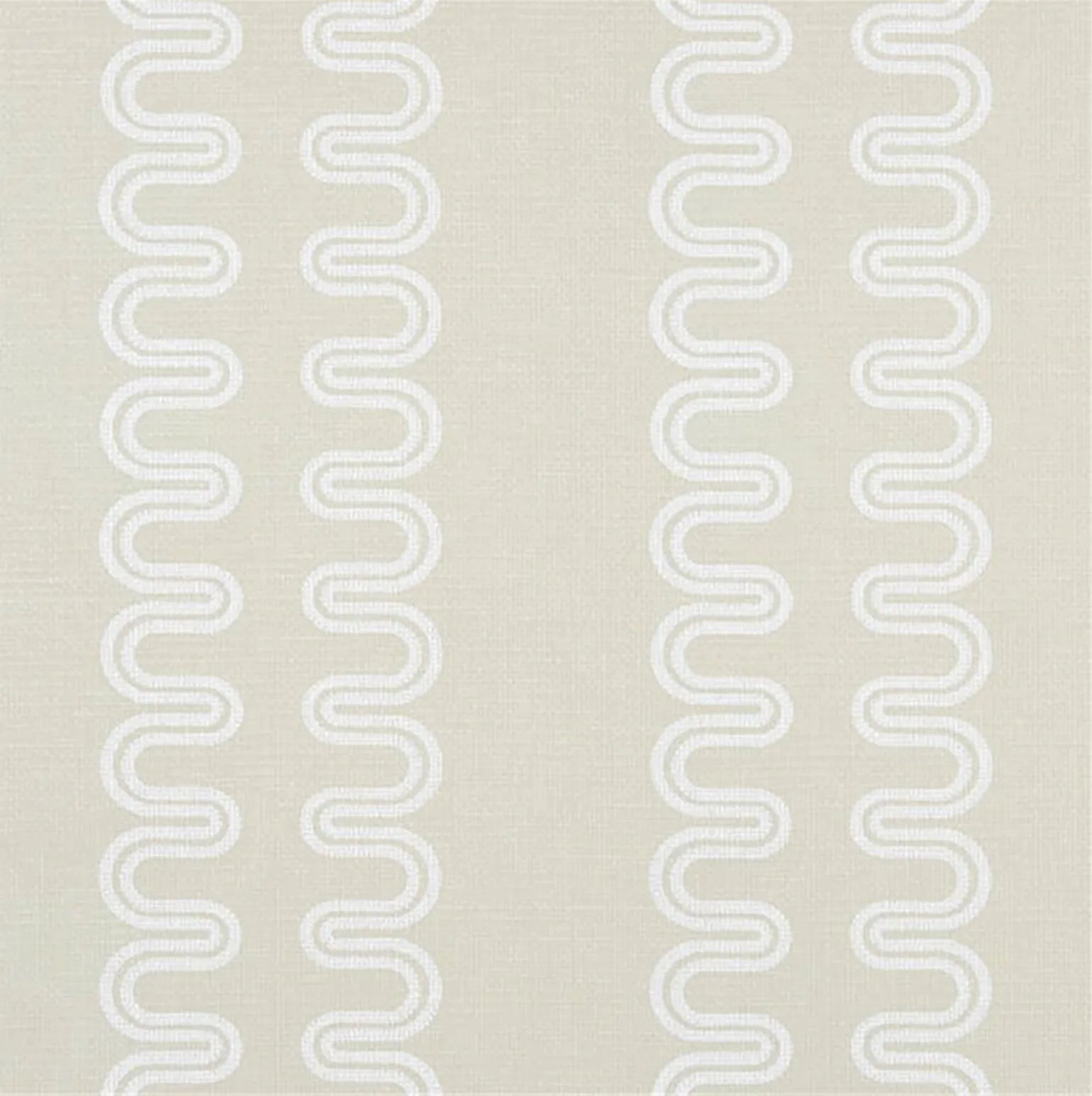 Closeup of a wallpaper showing its Art-Deco, Contemporary, Neutrals, Two-tone pattern, color, and subtle texture.