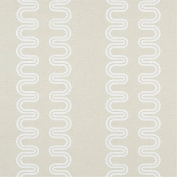 Closeup of a wallpaper showing its Art-Deco, Contemporary, Neutrals, Two-tone pattern, color, and subtle texture.