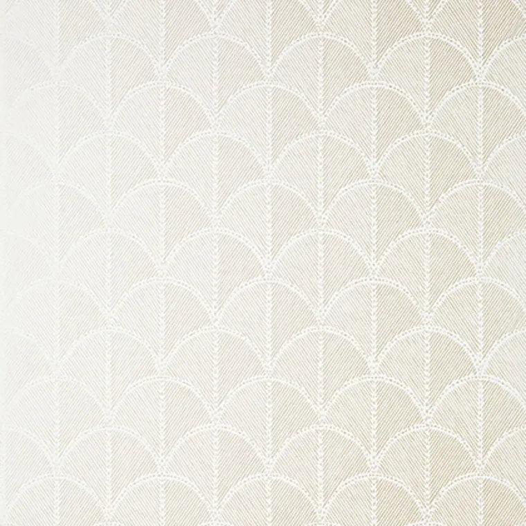 Closeup of a wallpaper showing its Art-Deco, Geometric, Neutrals, Unicolour pattern, color, and subtle texture.