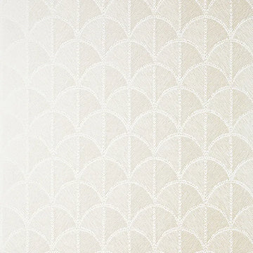 Closeup of a wallpaper showing its Art-Deco, Geometric, Neutrals, Unicolour pattern, color, and subtle texture.