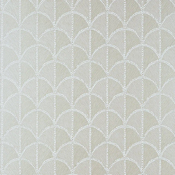 Closeup of a wallpaper showing its Art-Deco, Geometric, Neutrals, Unicolour pattern, color, and subtle texture.